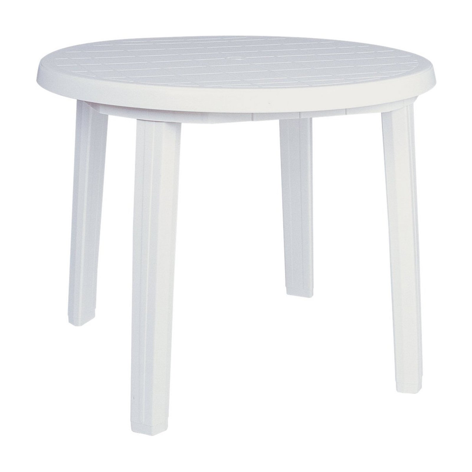 Compamia Ronda 36" Round Resin Outdoor Patio Dining Table in White - image 1 of 4