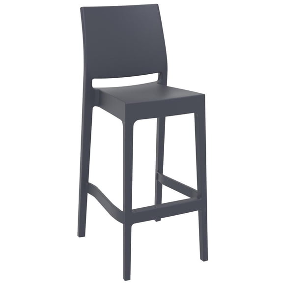 Compamia Siesta Maya Resin 29.5" Barstool in Dark Gray