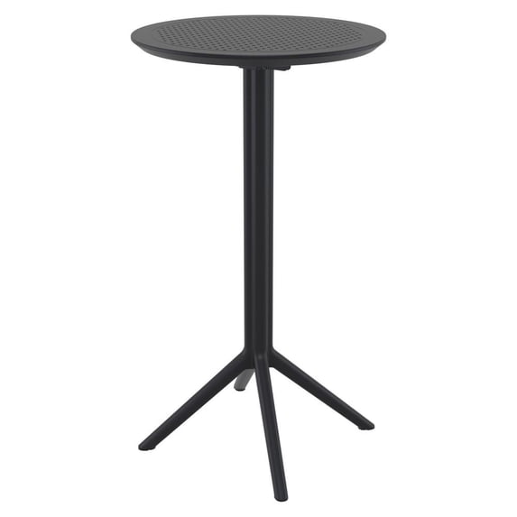 Compamia Sky 24 inch Round Folding Bar Table in Black finish