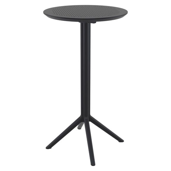 Compamia Sky 24 inch Round Folding Bar Table in Black finish
