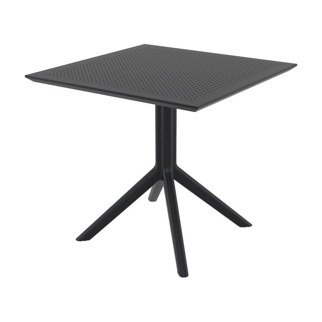 Compamia Sky 32" Square Patio Bistro Table in Black