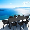 thumbnail image 1 of Compamia Sky 9 Piece Extendable Patio Dining Set in Black, 1 of 3