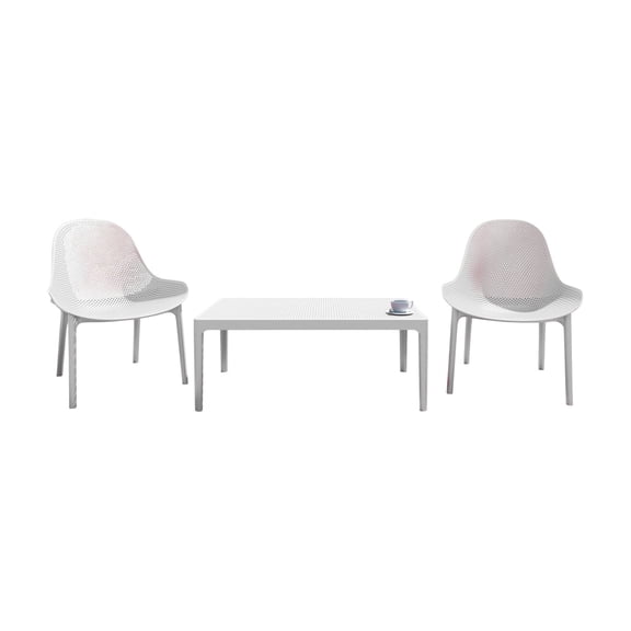 Compamia Sky Polypropylene 3 Piece Patio Conversation Set