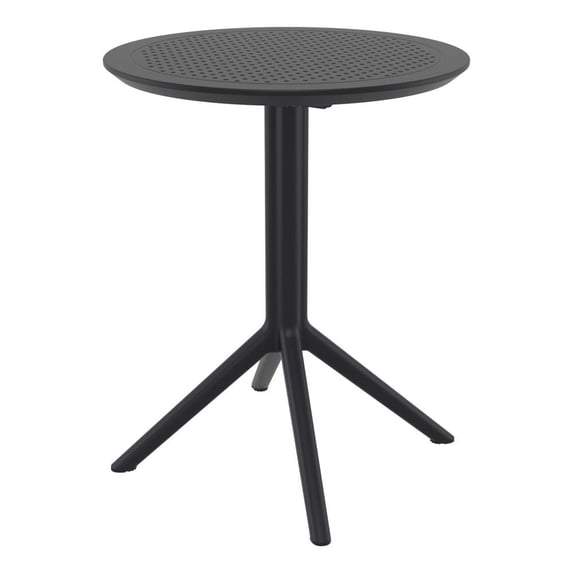 Compamia Sky Round Folding Table 24 inch in Black finish