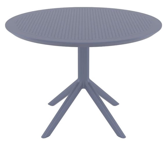 Compamia Sky 42 inch Round Dining Table Dark Gray