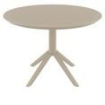 thumbnail image 1 of Compamia Sky 42 inch Round Dining Table Taupe, 1 of 8