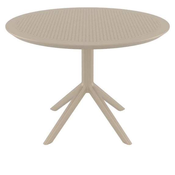 Compamia Sky 42 inch Round Dining Table Taupe