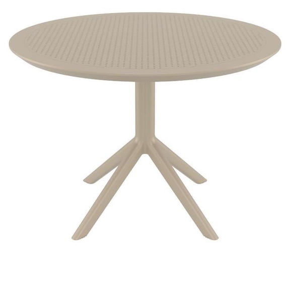 Compamia Sky 42 inch Round Dining Table Taupe