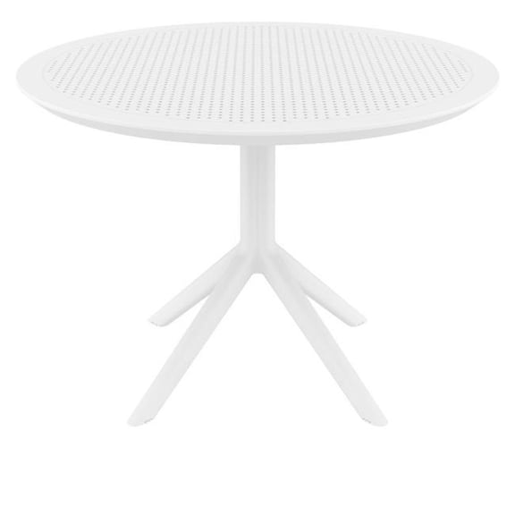 Compamia Sky 42 inch Round Dining Table White