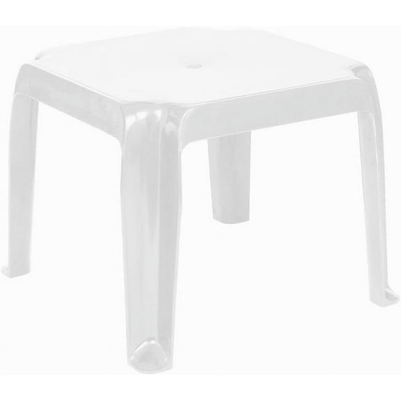 Compamia Sunray Square Resin Patio Side Table in White