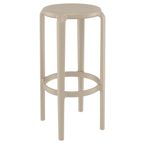 Compamia Tom Resin Bar Stool Taupe