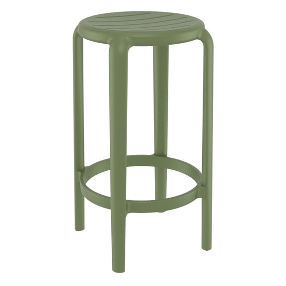 Compamia Tom Resin Counter Stool Olive in Green finish
