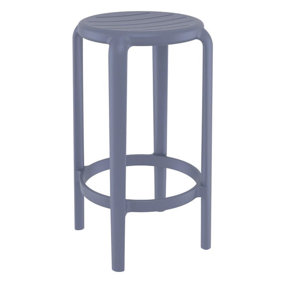 Compamia Tom Resin Counter Stool in Dark Gray finish