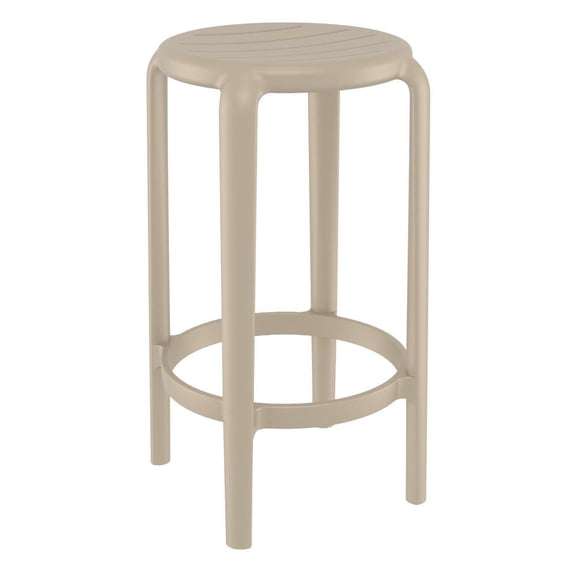 Compamia Tom Resin Counter Stool in Taupe finish