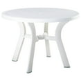 thumbnail image 1 of Compamia Truva Transitional Plastic 42" Round Resin Patio Dining Table in White, 1 of 4