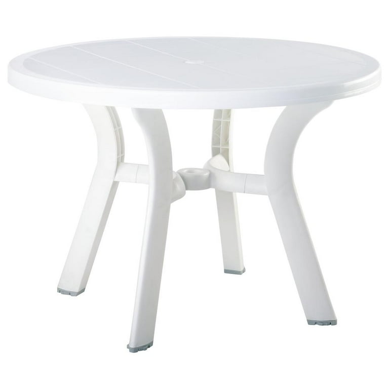 cheap plastic patio table with umbrella hole Outsunny 36.25