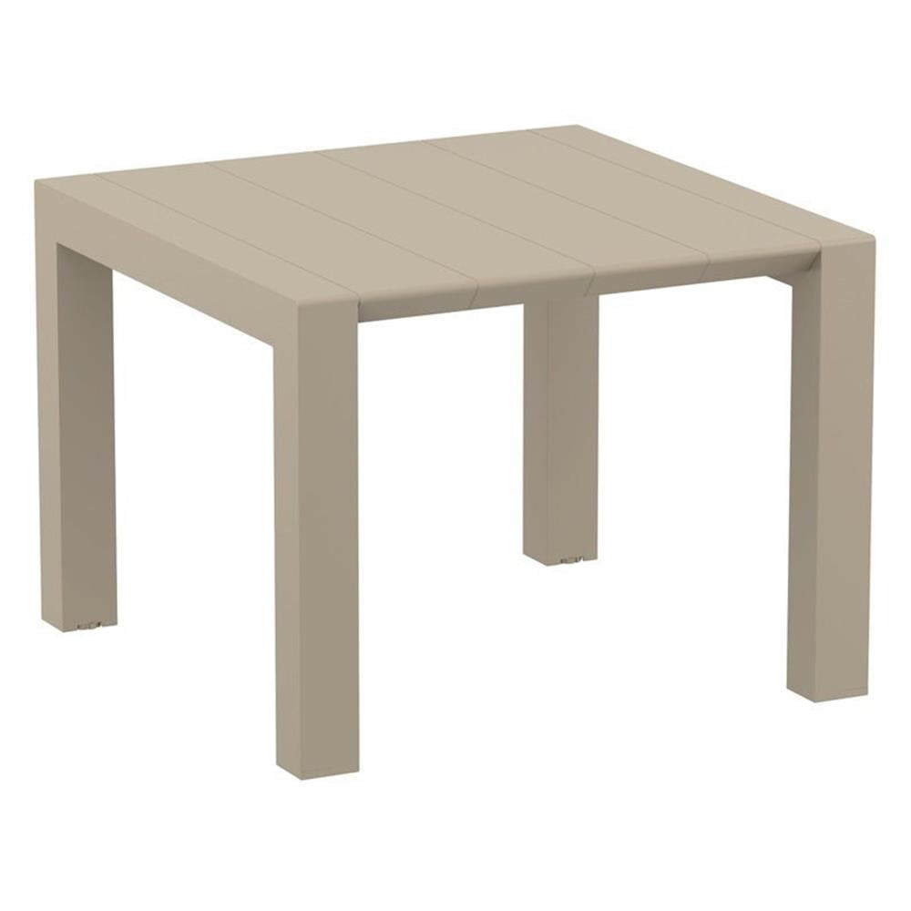 Taupe Extendable Square Patio Dining Table for 4-6 Guests