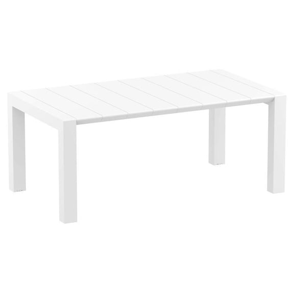 Compamia Vegas 86" Extendable Patio Dining Table in White