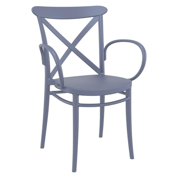 Compamia Victor XL Resin Outdoor Arm Chair Dark Gray
