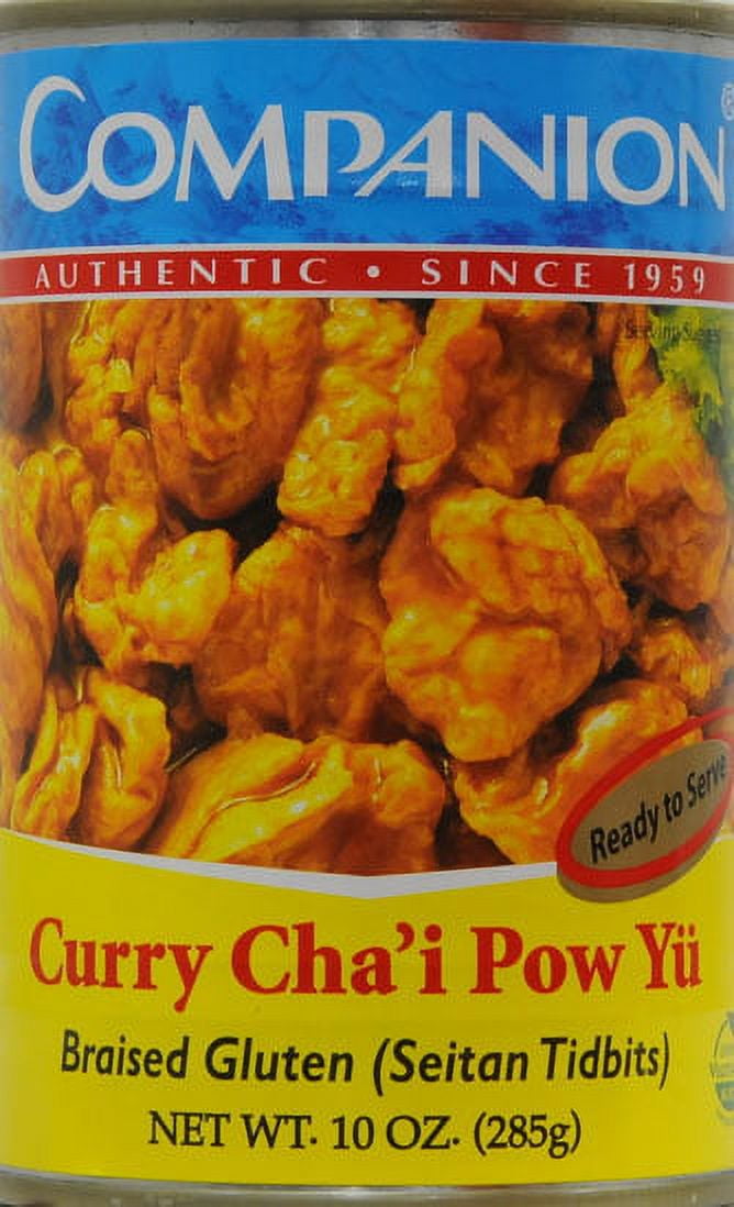 Companion Curry Braised Gluten Seitan Tidbits, 10 oz. (Pack of 24