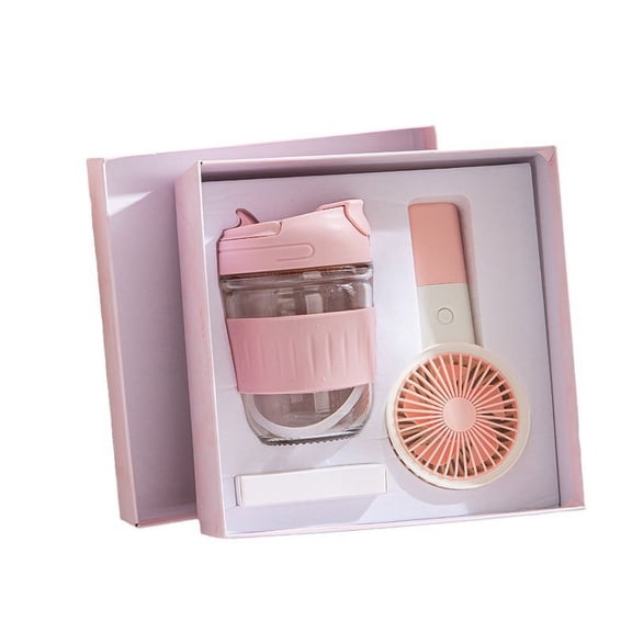 Companion Gift Box Sun Umbrella Fan Business Activity Gift Summer Gift Set Graduation Season Companion Gift Children's Beach Party Set Includes Umbrella, Cup, Fan