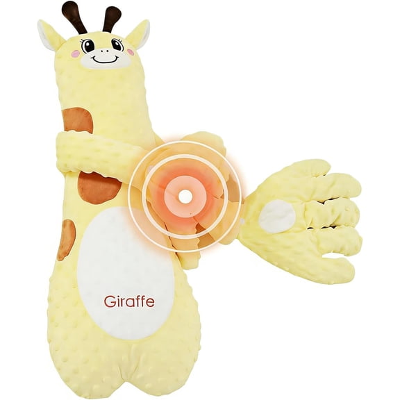 Companion Pillow, Patting Pillow Soother, Interactive Patting Companion with Remote Control (Yellow)
