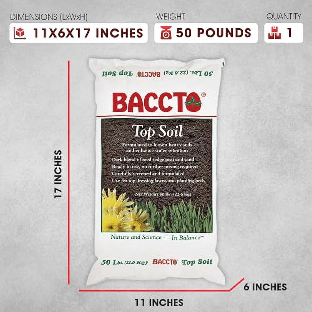 Company 1550 Baccto Top Soil, 50 lb - Walmart.com