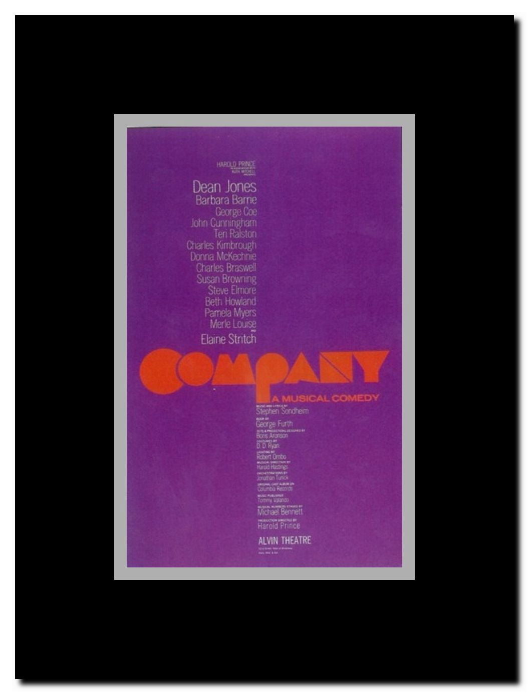 Company (Broadway) Framed Movie Poster