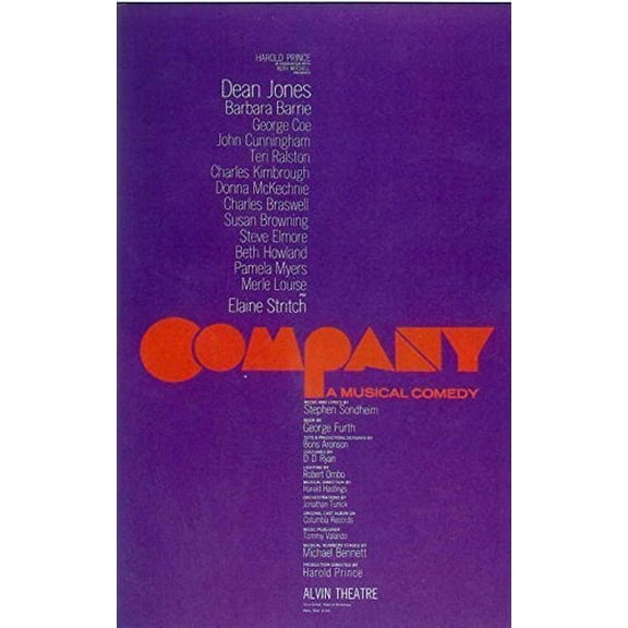 Company (Broadway) Poster Movie (1970)