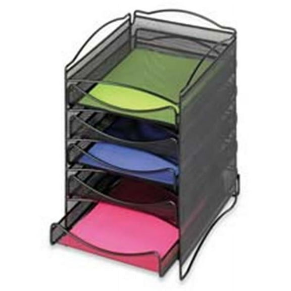 Company Desktop Organizer- Adjustable- 10-.25in.x12-.63in.x15-.13in.- Black