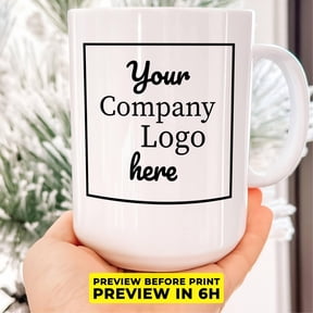 Company Logo Mug Business Gift Coffee Cup Corporate Logo Gift Bulk Team Mug Employee Gift