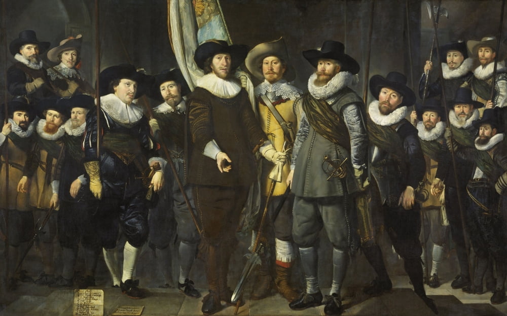 Company Of Captain Allaert Cloeck And Of Lieutenant Lucas Rotgans Canvas Art - (24 x 18)