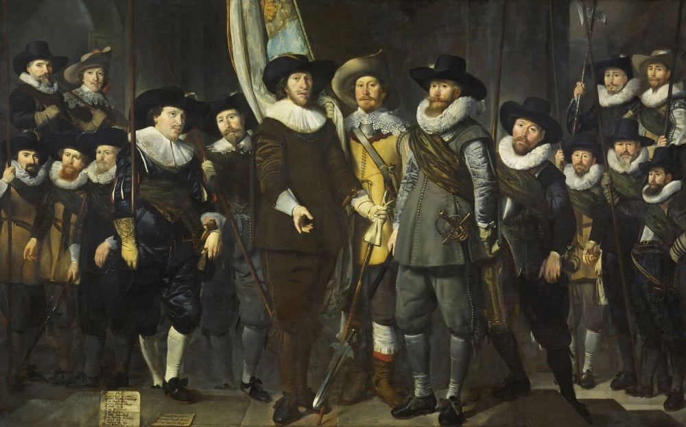 Company Of Captain Allaert Cloeck And Of Lieutenant Lucas Rotgans Canvas Art - (36 x 24)