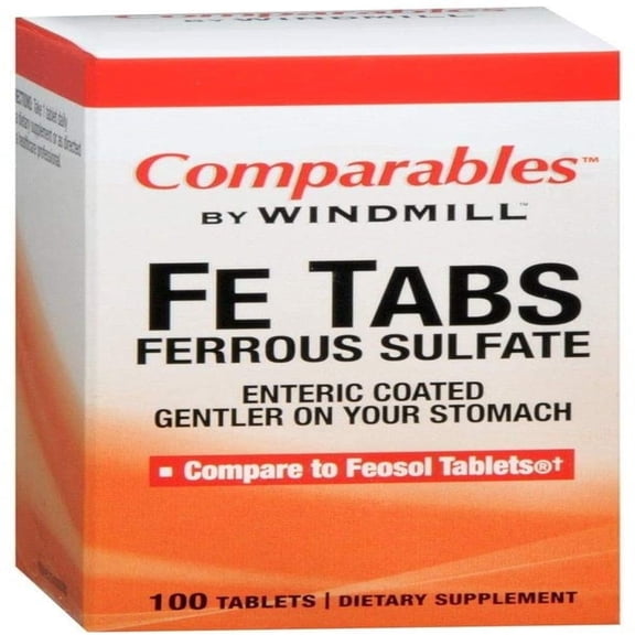 Comparables By Windmill Fe Tabs Ferrous Sulfate Tablets Tablets