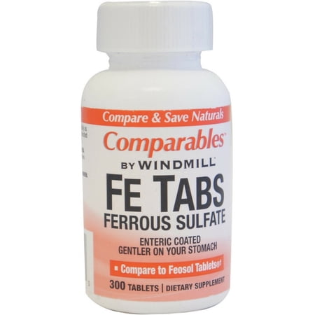 Comparables by Windmill Fe Tabs Ferrous Sulfate Tablets 300 Tablets
