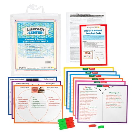 Compare And Contrast Same-Topic Texts Level 1 Literacy Center - 1 literacy center