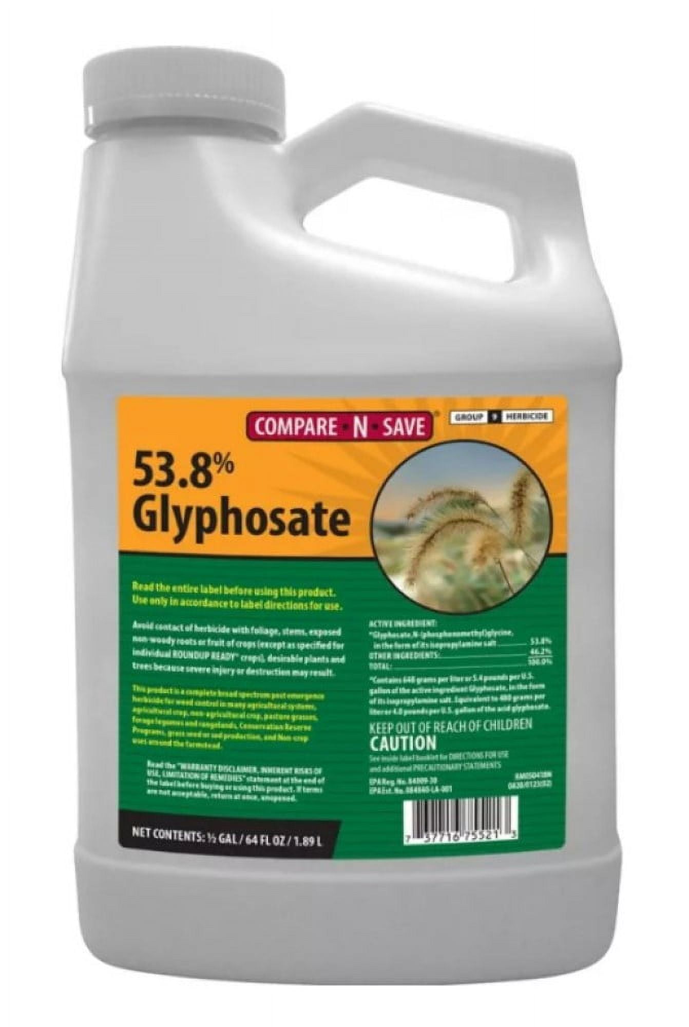 CompareNSave 75521 53.8 Glyphosate Grass and Weed Killer Concentrate