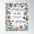 thumbnail image 1 of Comparison Is The Thief Of Joy Poster Wall Art, Modern Wall Decor For Living Room Bedroom, 24x36 UNFRAMED, 1 of 2