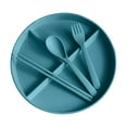 thumbnail image 1 of Compartment Divided Plate Set with Utensils, Youngster Meal Tray with Sections for Balanced Meals, Includes Spoon, Fork, and Chopsticks for Convenient Family Dining and Portion Control, 1 of 5