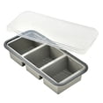 thumbnail image 1 of Compartment Lunch Box with Lid, Fresh-Keeping Food Storage Container for Freezer and Meal Prep, Reusable Green Bento Style Box for Work, , Picnic and Valentines Day Gifts, 1pc Gray, 1 of 5