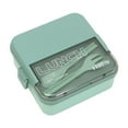 thumbnail image 1 of Compartment Lunch Box Plastic With Sealed Lid Microwave Safe 17 x 16 x 7.5 cm Large Capacity For Office Workers And Students, 1 of 6