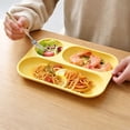 thumbnail image 1 of Compartment Serving Tray, Three Section Dinner Plate with Handles for Pasta Meat Vegetables and Side Dishes, Reusable Meal Prep Tableware for Home Kitchen Dining Parties and Gatherings, 1 of 7