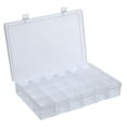 thumbnail image 1 of Compartment Storage Boxes 24 Compartment - 5 Pack Clear Parts Organizer - Heavy Duty Plastic Tool Box - Small Parts Storage Containers - Craft, Fishing, Bead, Hardware Storage, 1 of 2