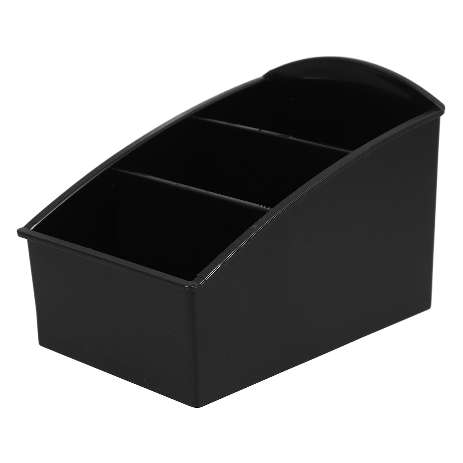 Black Plastic Coffee Station Organizer - Holds Sugar Packets, Tea Bags, Creamers & Syrups For Home Or Office