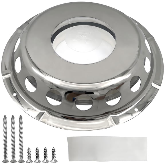 1 Set Round Deck Vent, Stainless Steel Marine Ventilation Fitting, 9 inch / 227mm for Boat and Yacht Cabin