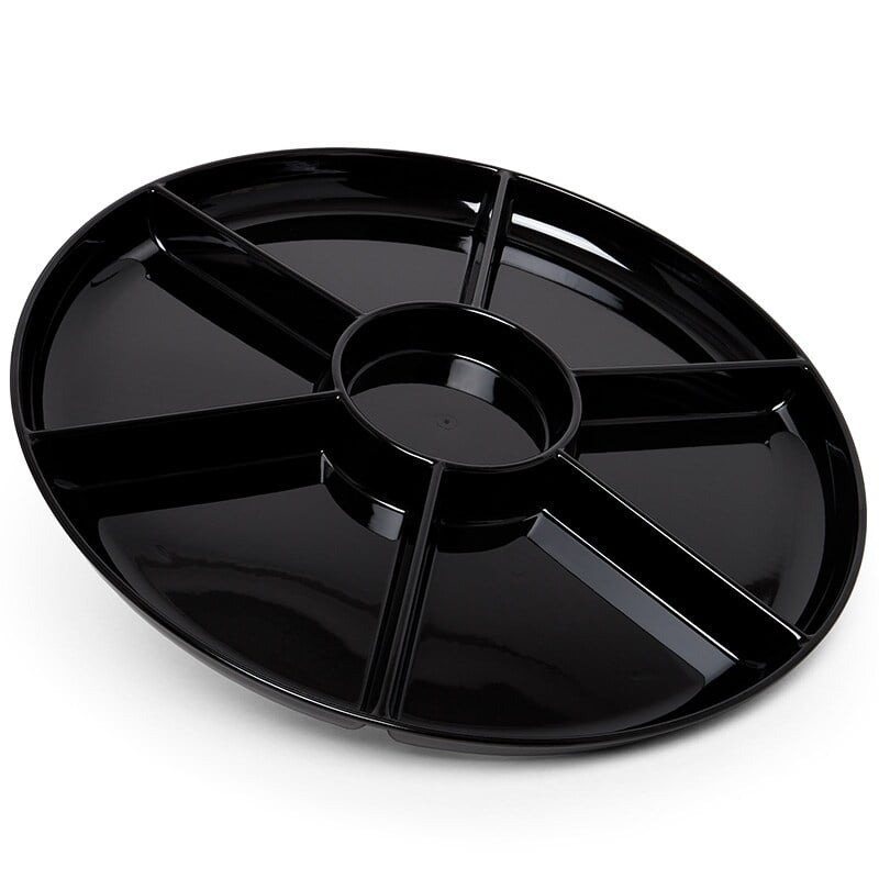 Compartmented Deli Trays (Lids Sold Separately), 18" Black 7