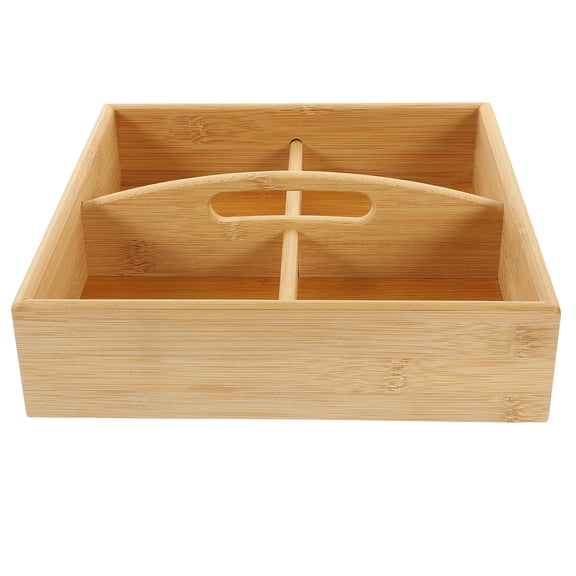 WHAMVOX Fruit Storage Container Brown Plastic 1Pack 9.8X9.8X2.6in