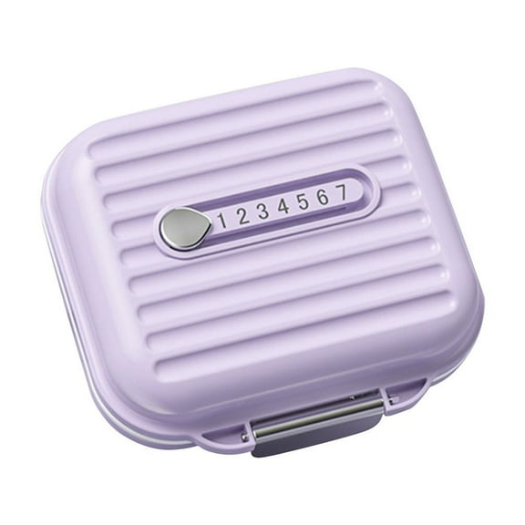 Compartmented Portable Medne Box Travel Carry-on Multi-functional Sealed Medici Box Storage(One Size,F)