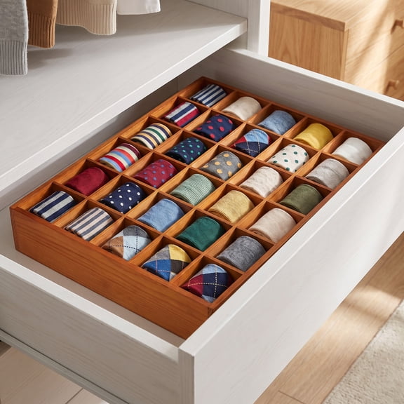 Compartments Wooden Box Wooden Storage Divider Box Display Box Organization Holder