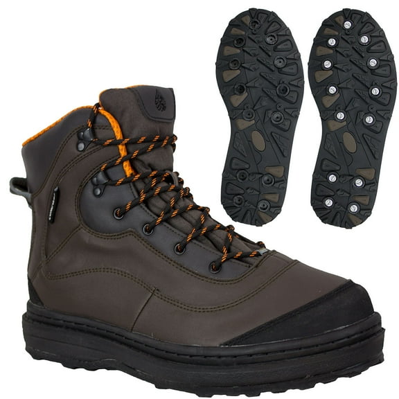 Compass 360 Tailwater II Cleated Sole Wading Shoes - Coffee - 8